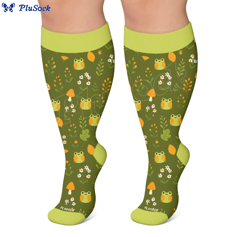 Plusock Plus Size Frog Cow Rabbit Compression Socks - image 7