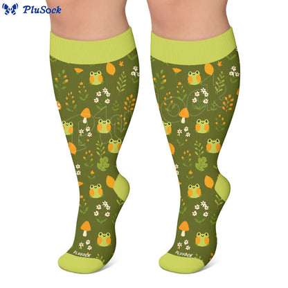 Plusock Plus Size Frog Cow Rabbit Compression Socks - image 7