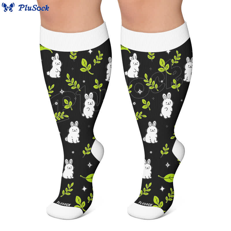 Plusock Plus Size Frog Cow Rabbit Compression Socks - image 6