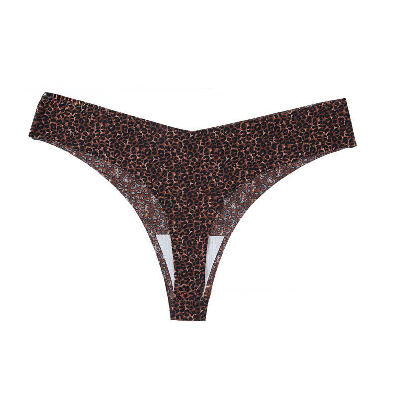 Plusock Wild Zebra V Cut Panties(4 Packs) - Brown - XL - image 6