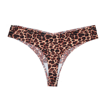 Plusock Wild Zebra V Cut Panties(4 Packs) - Coffee - XL - image 8