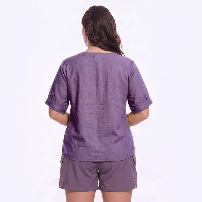 Plusock Plus Size Embroidered Relaxed Blouse - image 1