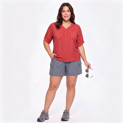 Plusock Plus Size Embroidered Relaxed Blouse - image 6