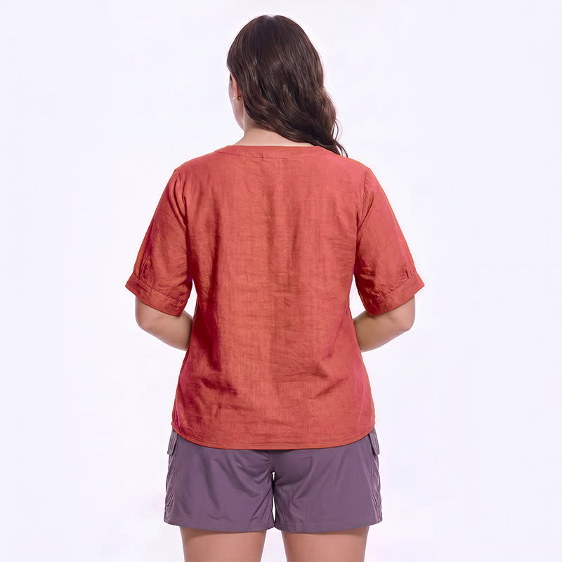 Plusock Plus Size Embroidered Relaxed Blouse - image 5