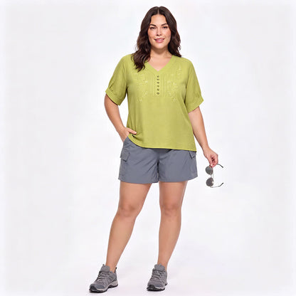 Plusock Plus Size Embroidered Relaxed Blouse - image 14