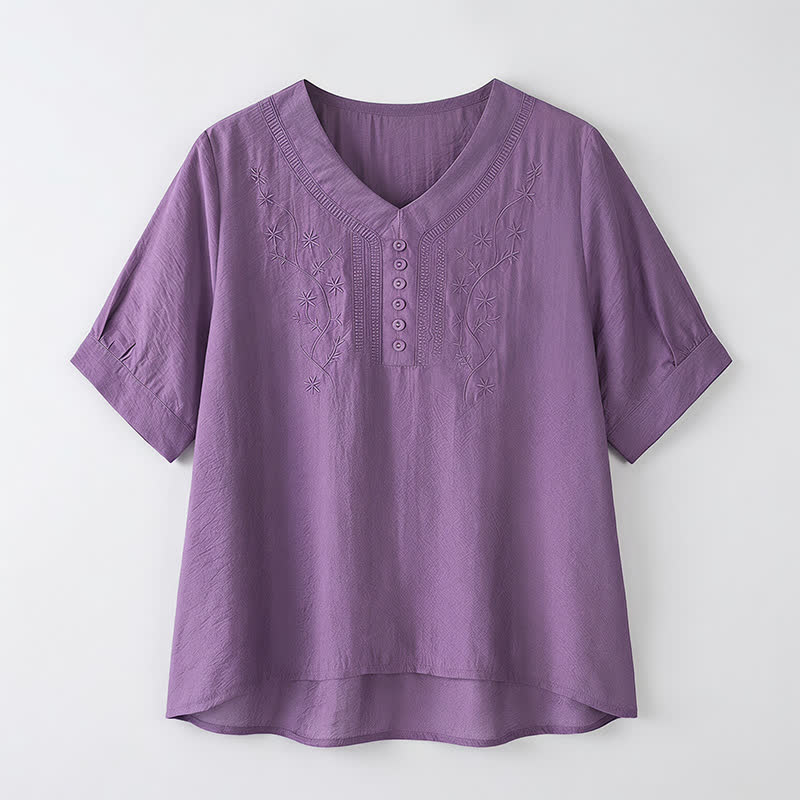 Plusock Plus Size Embroidered Relaxed Blouse - image 16
