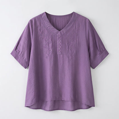 Plusock Plus Size Embroidered Relaxed Blouse - image 16