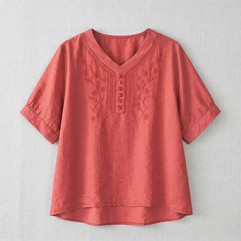Plusock Plus Size Embroidered Relaxed Blouse - image 19