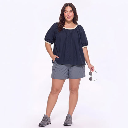 Plusock Contrast Trim Relaxed Everyday Blouse - image 6