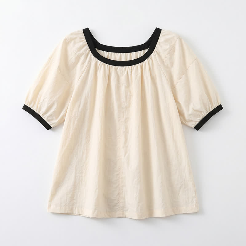 Plusock Contrast Trim Relaxed Everyday Blouse - image 8