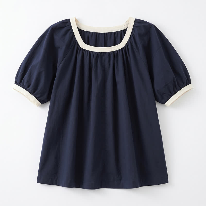 Plusock Contrast Trim Relaxed Everyday Blouse - image 9