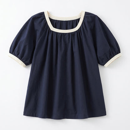 Plusock Contrast Trim Relaxed Everyday Blouse - image 9