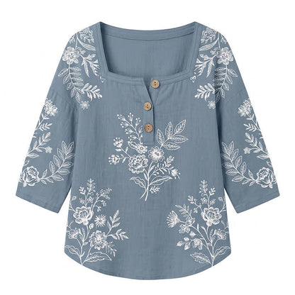 Plusock Plus Size Floral Square Neck Blouse - image 27