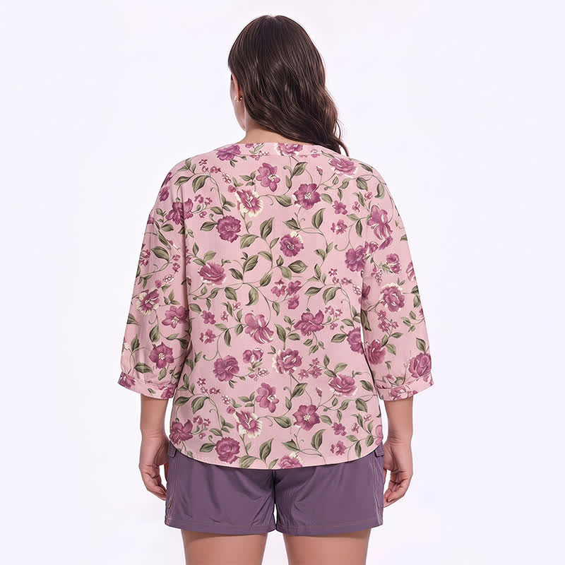 Plusock Plus Size Floral Square Neck Blouse - image 17