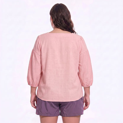 Plusock Plus Size Square Neck Button Front Casual Blouse - image 1