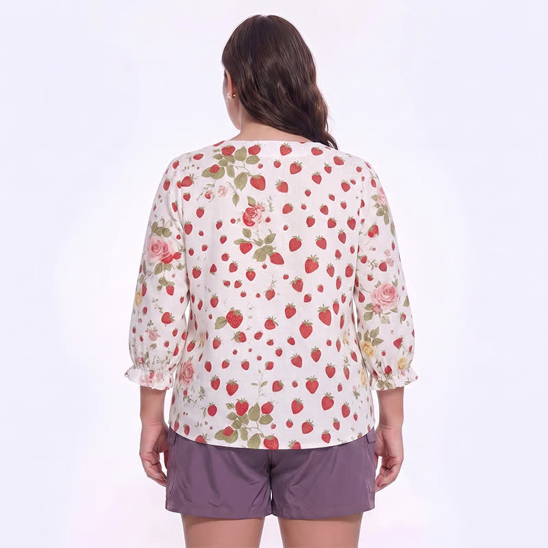 Plusock Plus Size Square Neck Button Front Casual Blouse - image 17
