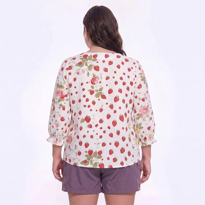 Plusock Plus Size Square Neck Button Front Casual Blouse - image 17