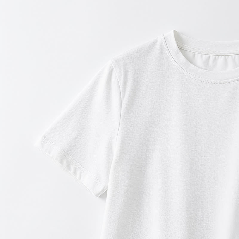 Plusock Asymmetrical Ruffle Hem Relaxed Short Sleeve Blouse - image 11
