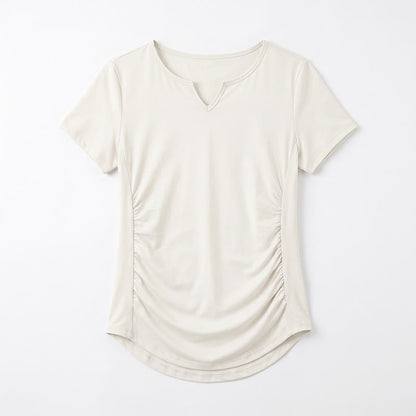 Plusock Plus Size Ruched V Neck Sports Shirt - image 12