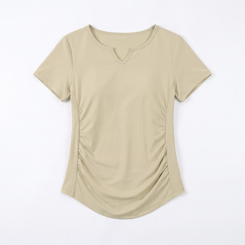 Plusock Plus Size Ruched V Neck Sports Shirt - image 14