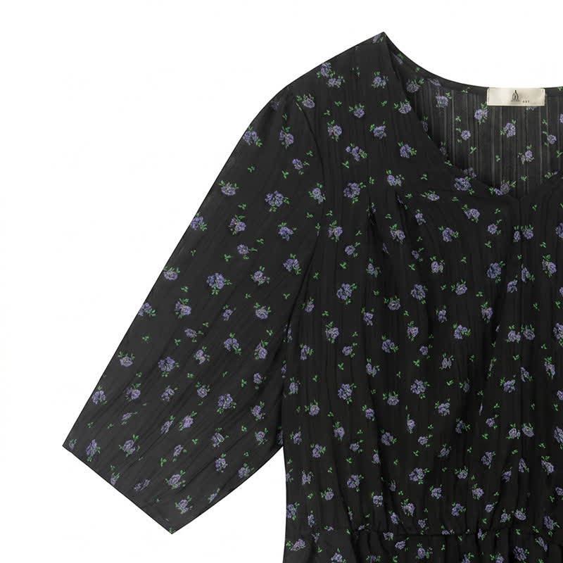 Plusock Plus Size Floral Chiffon Peplum Blouse - image 4