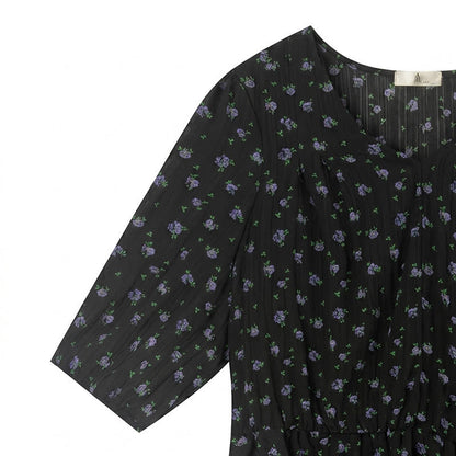Plusock Plus Size Floral Chiffon Peplum Blouse - image 4