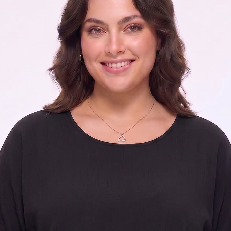 Plusock Plus Size Lace Trim Short Sleeve Blouse - image 7