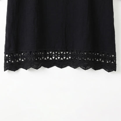 Plusock Plus Size Lace Trim Short Sleeve Blouse - image 11