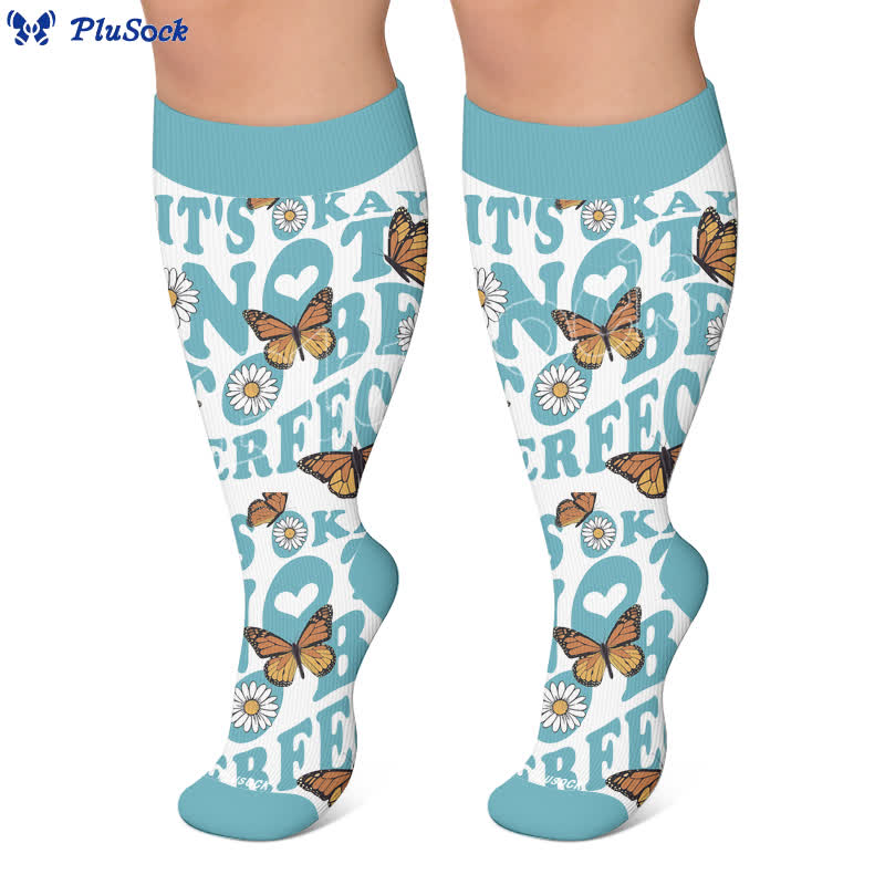 Plusock Plus Size Butterfly Bloom Compression Socks - image 7