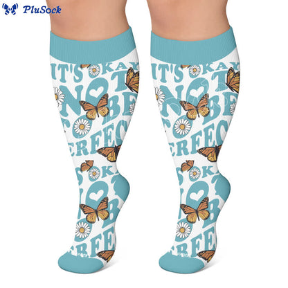 Plusock Plus Size Butterfly Bloom Compression Socks - image 7