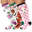 Multicolor(3 Pairs) / 2XL(1 Pair)