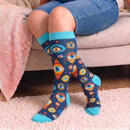 Plusock Plus Size Cosmic Eye Compression Socks - image 2