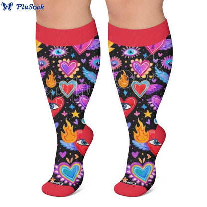 Plusock Plus Size Cosmic Eye Compression Socks - image 7