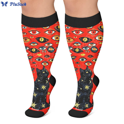 Plusock Plus Size Cosmic Eye Compression Socks - image 5