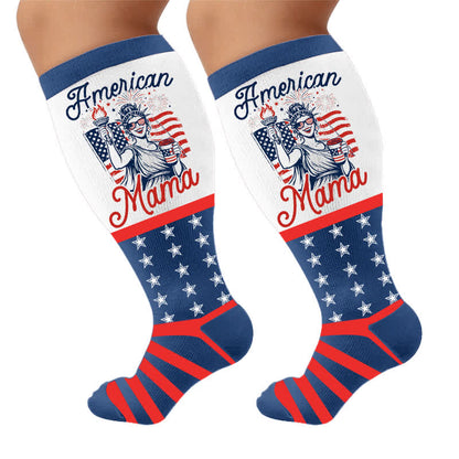Plusock Plus Size Patriotic Cowgirl Compression Socks - image 10