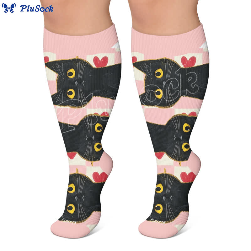 Plusock Plus Size Cat Star Compression Socks - image 7
