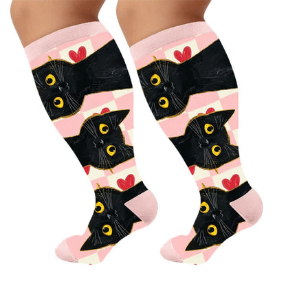 Plusock Plus Size Cat Star Compression Socks - image 10