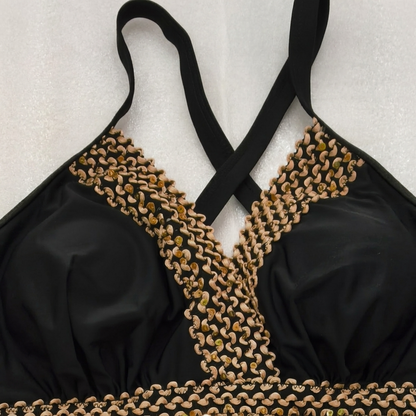 Plusock Black Plunge Cutout One Piece Swimwear - image 4