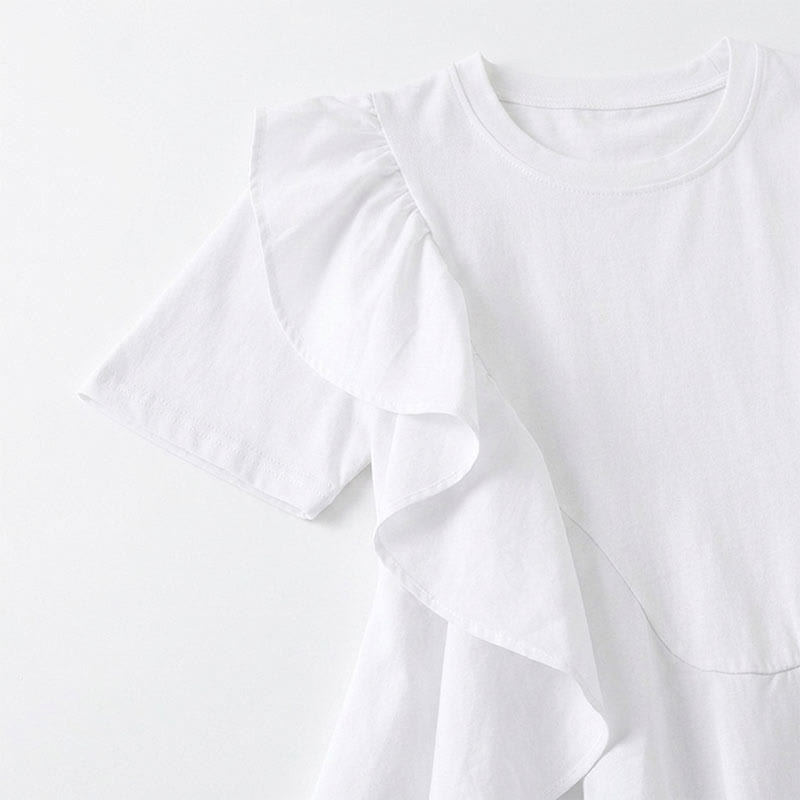 Plusock Asymmetrical Ruffle Detail A-Line Blouse - image 8