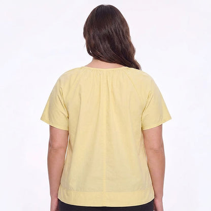 Plusock Plus Size Gathered V Neck Top - image 5
