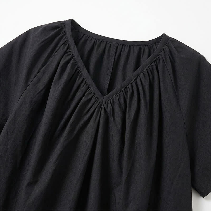 Plusock Plus Size Gathered V Neck Top - image 11