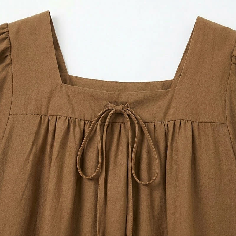 Plusock Plus Size Vintage-inspired Square Neck Blouse - image 15