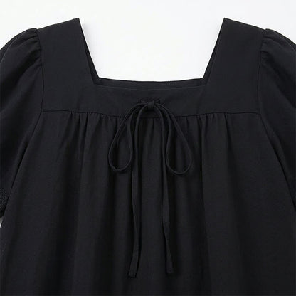Plusock Plus Size Vintage-inspired Square Neck Blouse - image 13
