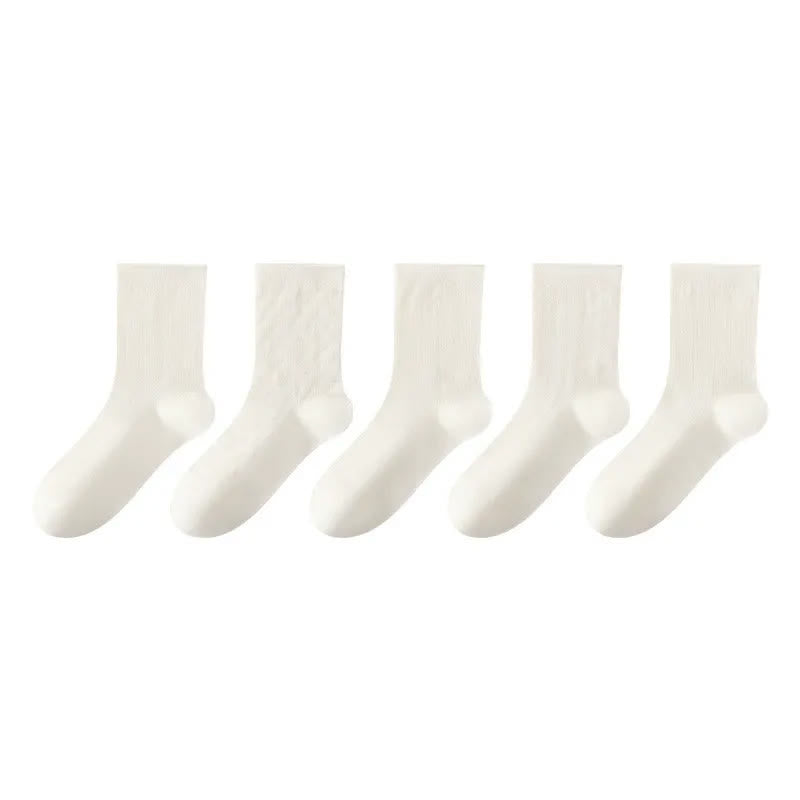Plusock Soft Ribbed Milk White Quarter Socks(3 Pairs) - image 10