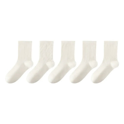 Plusock Soft Ribbed Milk White Quarter Socks(3 Pairs) - image 10