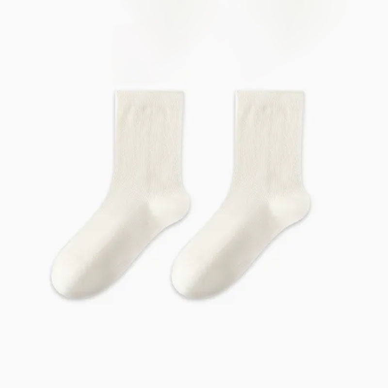 Plusock Soft Ribbed Milk White Quarter Socks(3 Pairs) - image 9