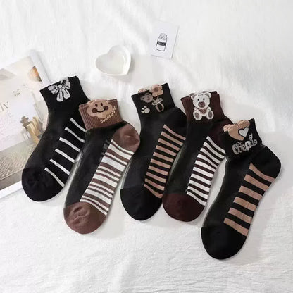 Plusock Cute Mesh Bear Ankle Socks(10 Pairs) - image 6