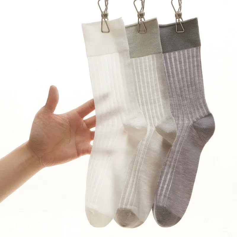 Plusock Sheer Ribbed Quarter Socks(5 Pairs) - image 8