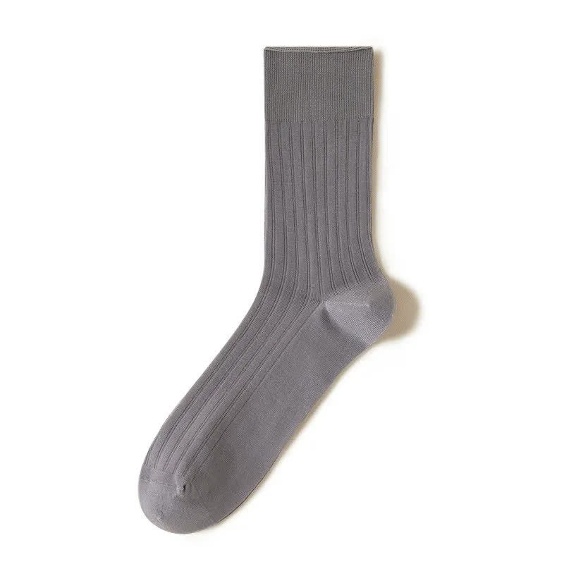 Plusock Sheer Ribbed Quarter Socks(5 Pairs) - Dark Grey - EU39-44(US6-10) - image 6