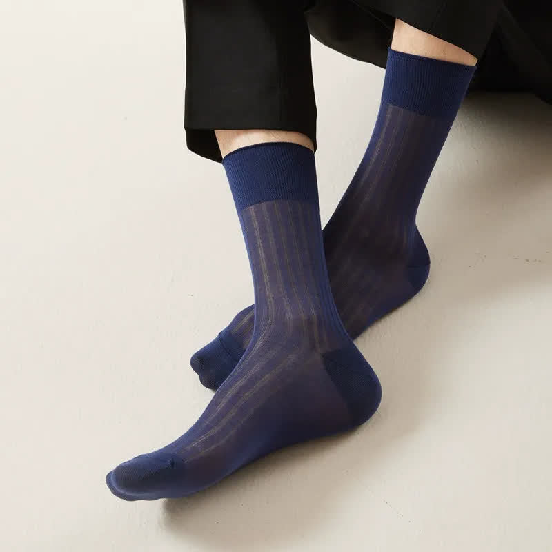 Plusock Sheer Ribbed Quarter Socks(5 Pairs) - image 1